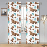 sea lion Seals jellyfish pattern Gauze Curtain