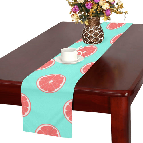 Grapefruit green background Table Runner