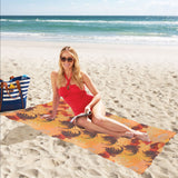 red rooster chicken cock pattern Beach Towel