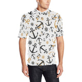 Anchors Rudders pattern Men's All Over Print Polo Shirt