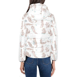 Cute sea otters pattern Women's Padded Hooded Jacket