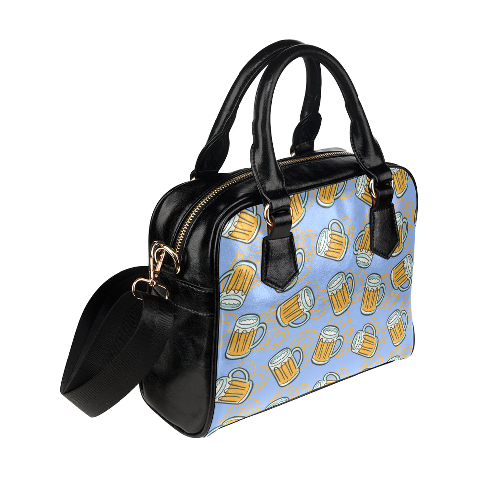 Beer pattern Shoulder Handbag