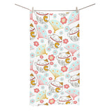 Maneki neko cat fan sakura Bath Towel