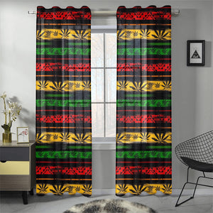 Canabis Marijuana Weed Pattern Print Design 04 Gauze Curtain