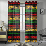 Canabis Marijuana Weed Pattern Print Design 04 Gauze Curtain