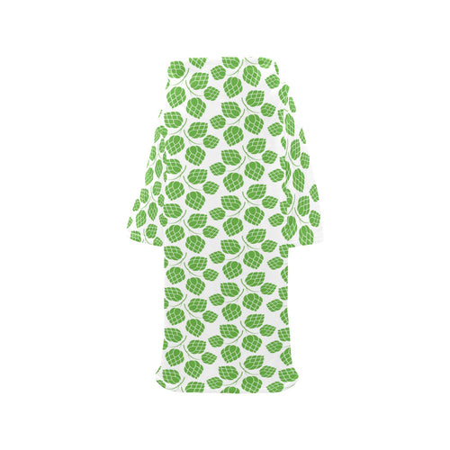 Hop pattern background Blanket Robe with Sleeves