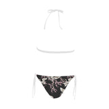 Japanese crane pink sakura pattern Sexy Bikinis Two-Piece Swimsuits
