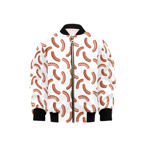 Sausage Pattern Print Design 04 Kids' Boys' Girls' Bomber Jacket