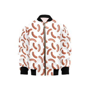 Sausage Pattern Print Design 04 Kids' Boys' Girls' Bomber Jacket