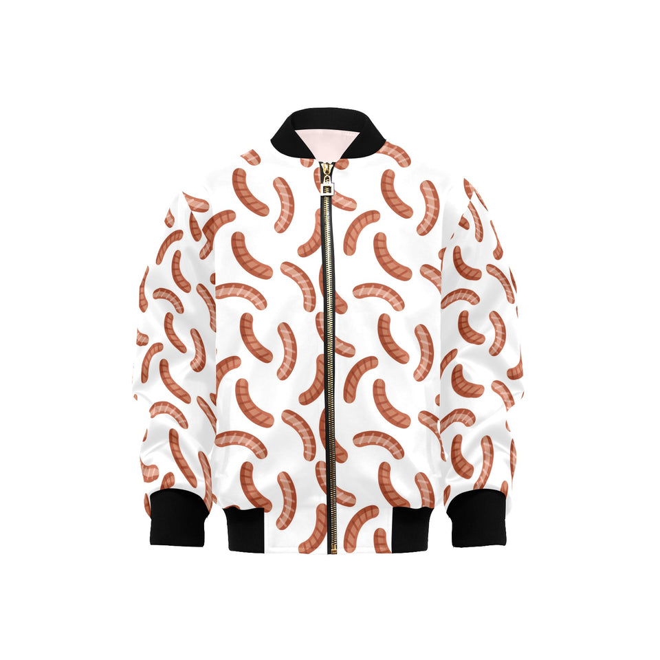 Sausage Pattern Print Design 04 Kids' Boys' Girls' Bomber Jacket
