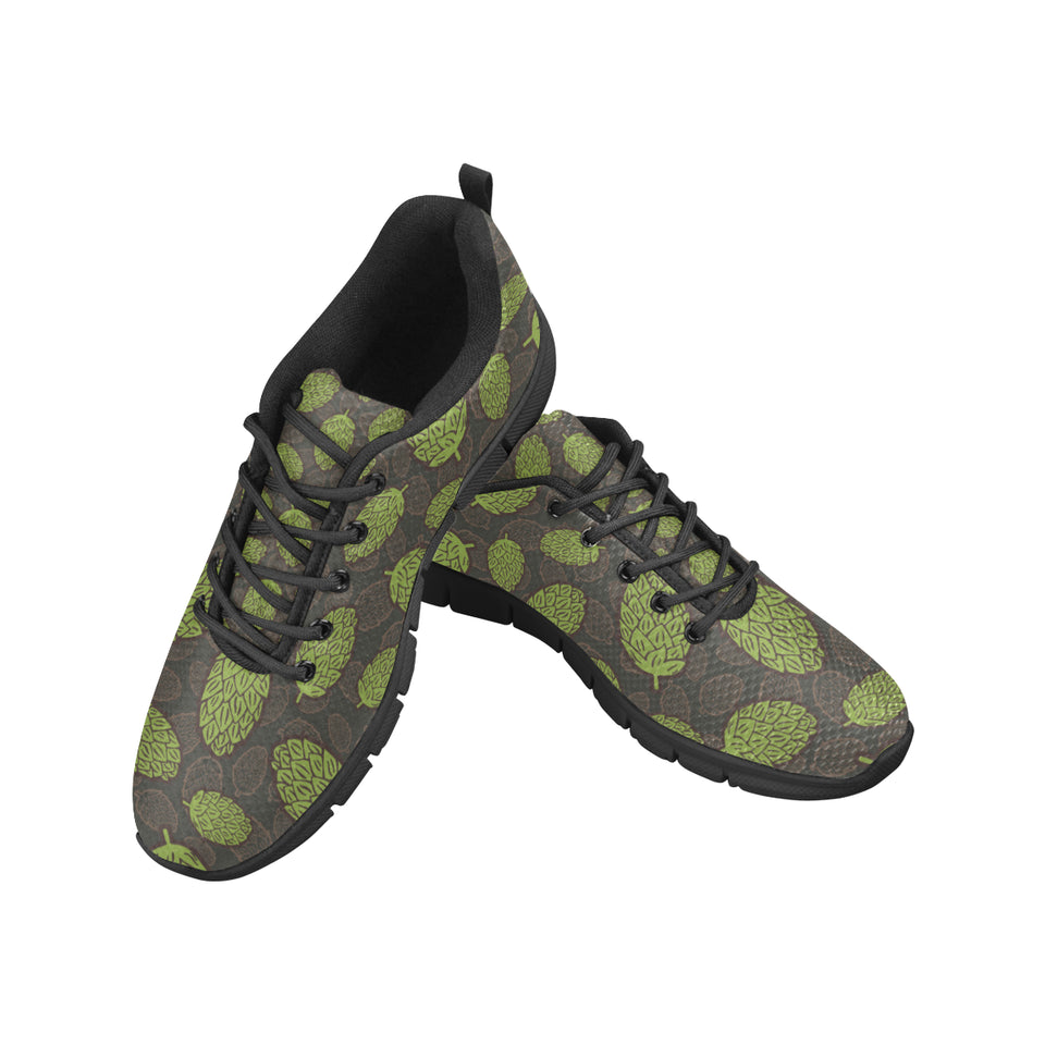Hop pattern black background Men's Sneaker Shoes