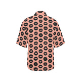 Lips Pattern Print Design 02 Women's All Over Print Hawaiian Shirt