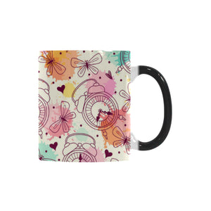 Clock butterfly pattern Morphing Mug Heat Changing Mug