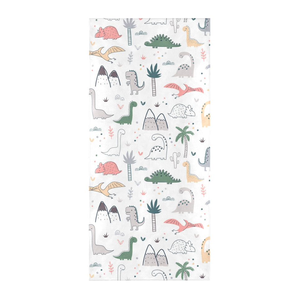 Cute cartoon dinosaurs tree pattern Beach Towel