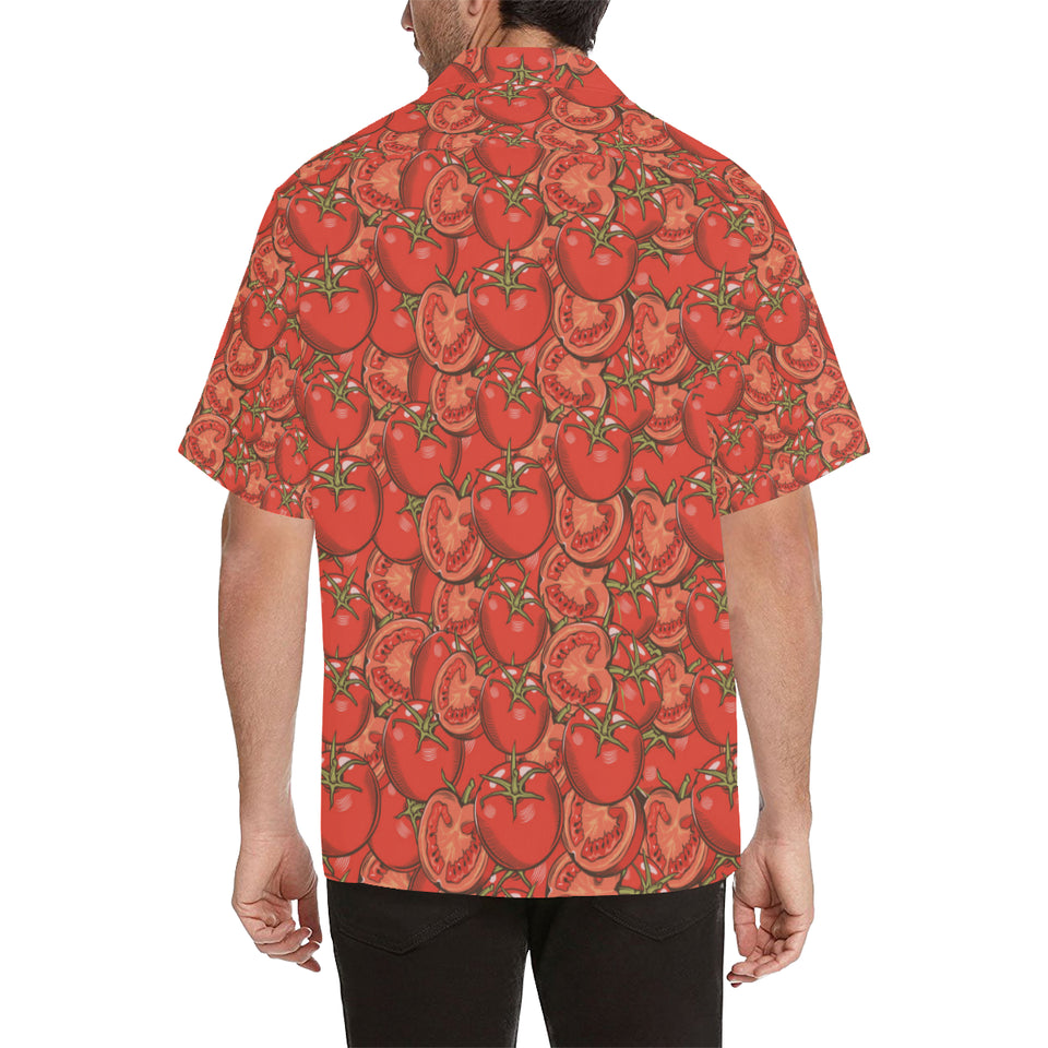 Red Tomato Pattern Men's All Over Print Hawaiian Shirt