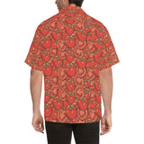 Red Tomato Pattern Men's All Over Print Hawaiian Shirt