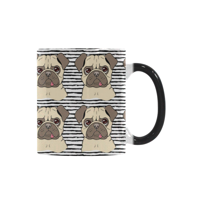 Happy pug pattern Morphing Mug Heat Changing Mug