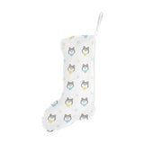 Cute Siberian Husky pattern Christmas Stocking