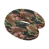 Horse head wild roses pattern U-Shaped Travel Neck Pillow