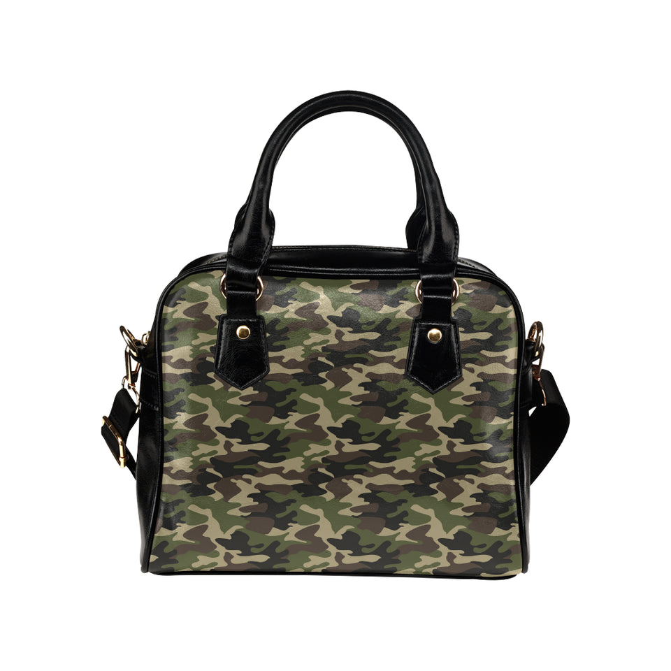 Dark Green camouflage pattern Shoulder Handbag