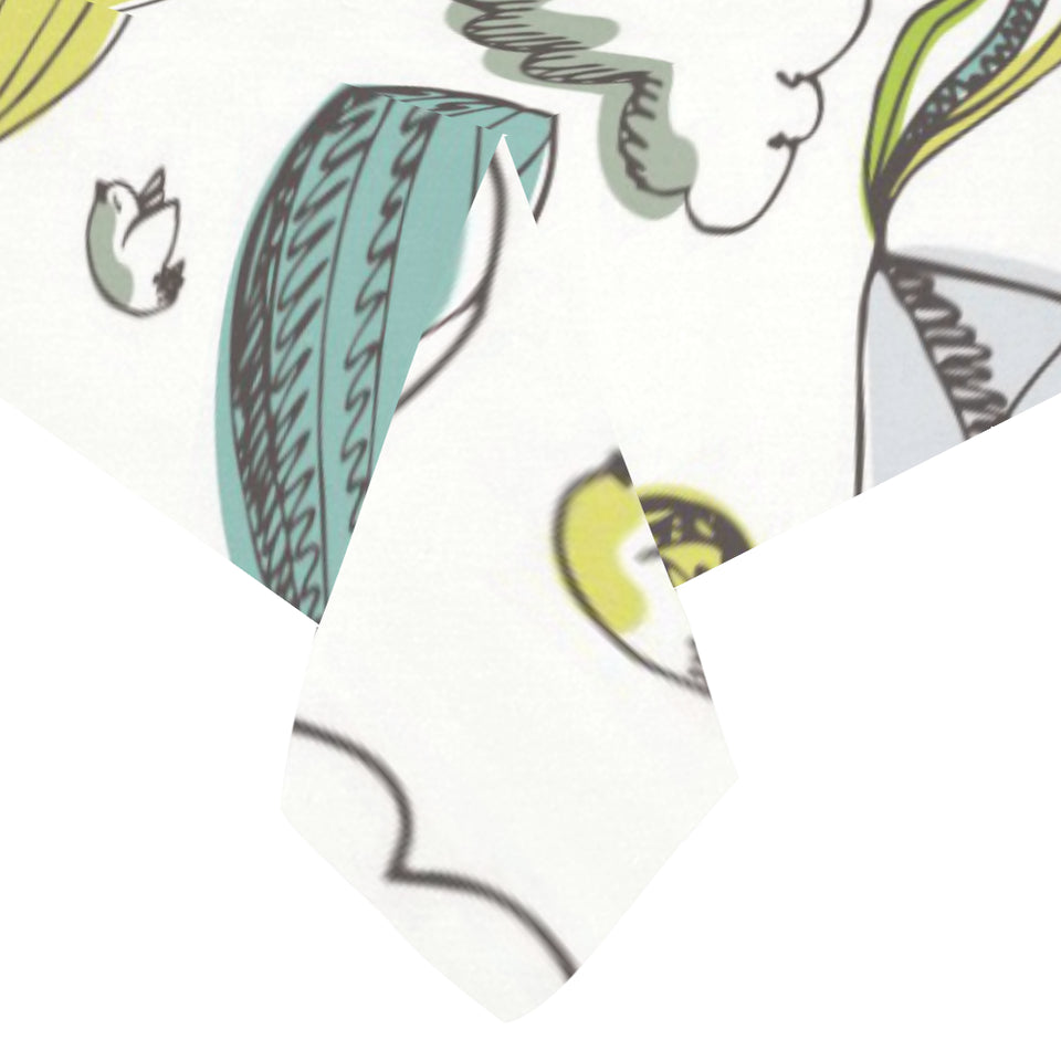 Hot Air Balloon Bird Cloud Pattern Tablecloth