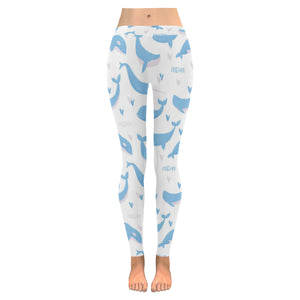 Blue whale pattern Women's Legging Fulfilled In US