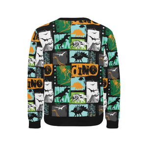 dinosaurs print pattern Men's Crew Neck Sweatshirt