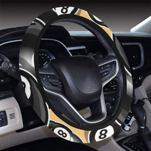 Billiard Ball Pattern Print Design 04 Car Steering Wheel Cover
