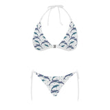 Dolphins pattern dotted background Sexy Bikinis Two-Piece Swimsuits