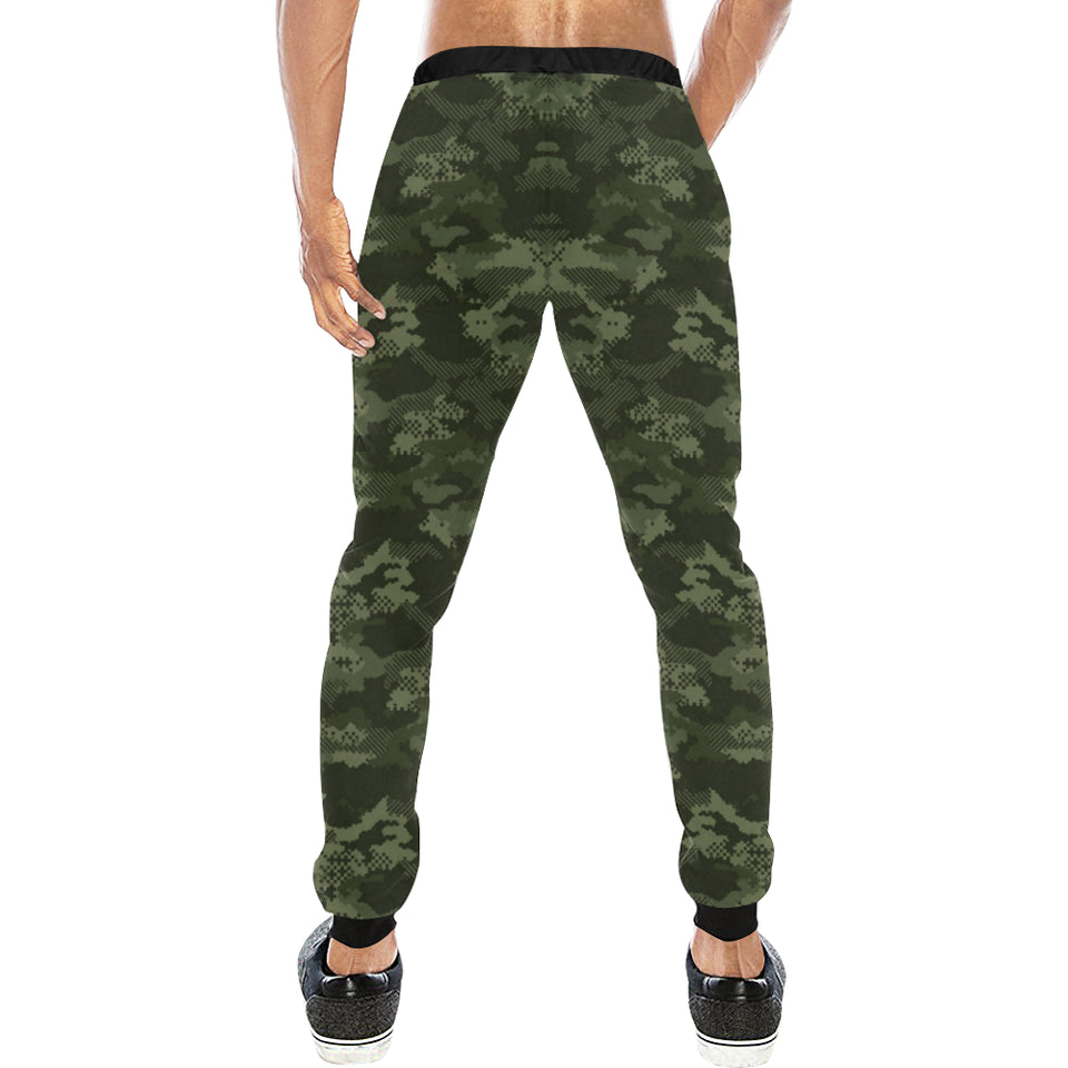 Digital Green camouflage pattern Unisex Casual Sweatpants