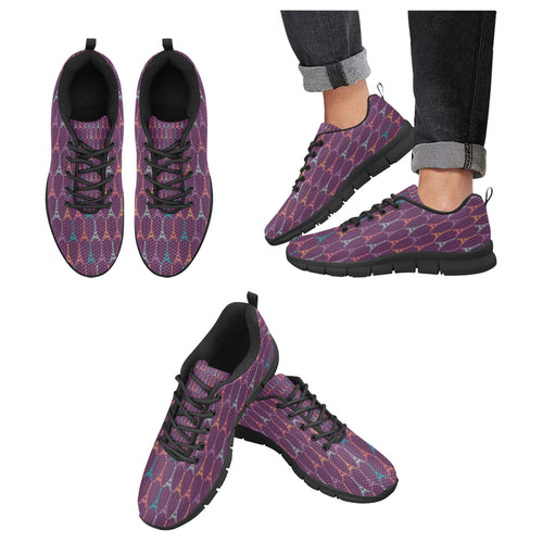 Eiffel Tower Pattern Print Design 05 Men's Breathable Sneakers ( Model 055)