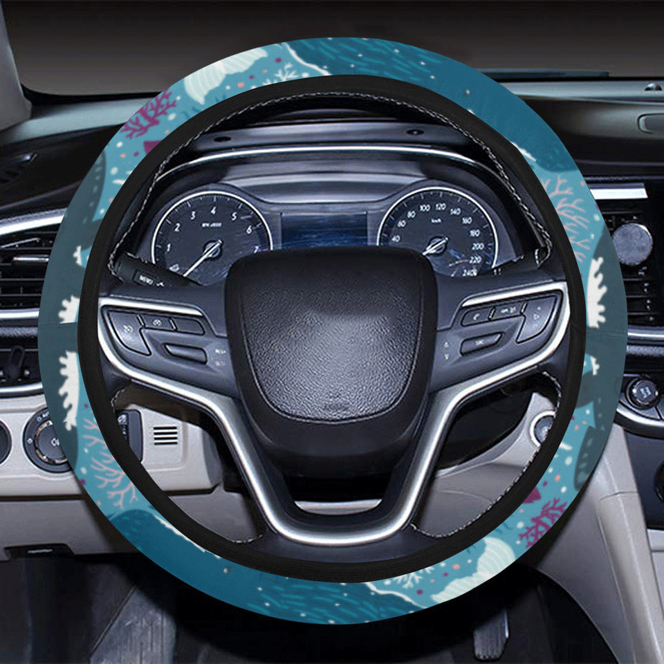 Whale design pattern Car Steering Wheel Cover