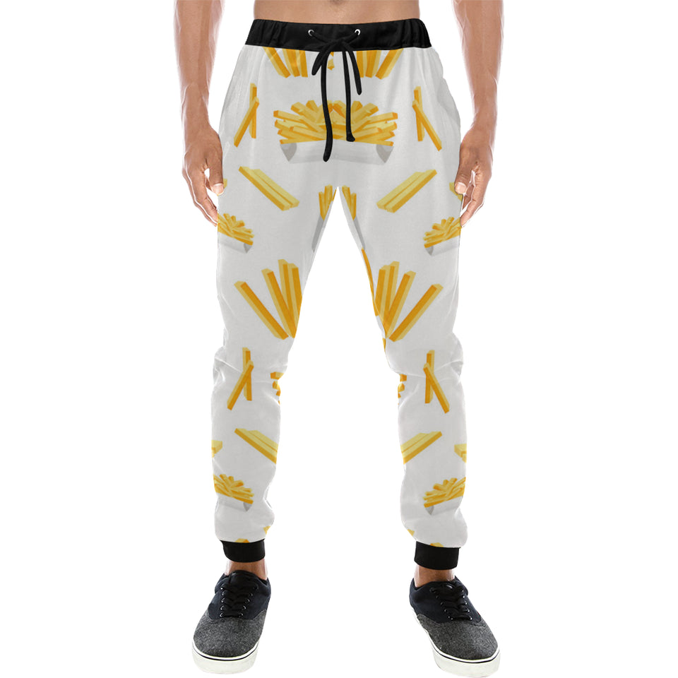 French fries white paper box pattern Unisex Casual Sweatpants