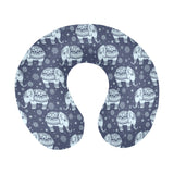 Elephant tribal design pattern U-Shaped Travel Neck Pillow