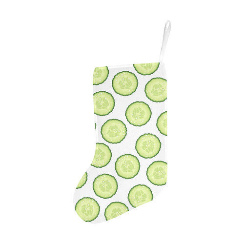 Cucumber slices pattern Christmas Stocking