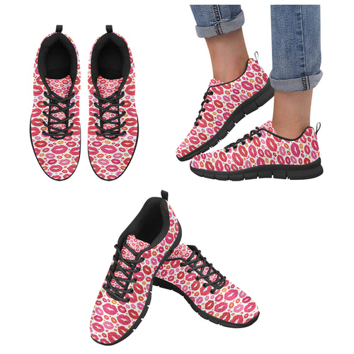 Lips Pattern Print Design 01 Women's Sneaker Shoes