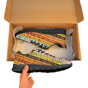 Egypt Hieroglyphics Pattern Print Design 01 Men's Breathable Sneakers ( Model 055)