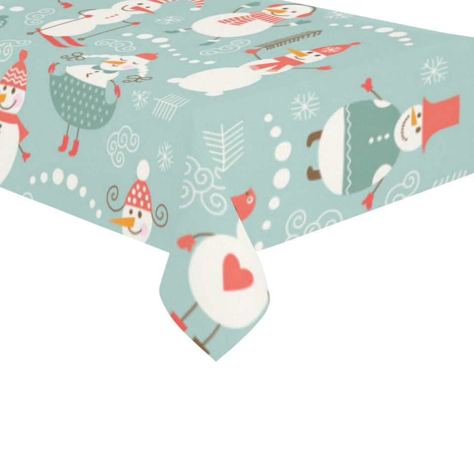 Cute snowman pattern Tablecloth