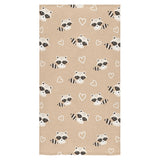 Cute raccoon heart pattern Bath Towel