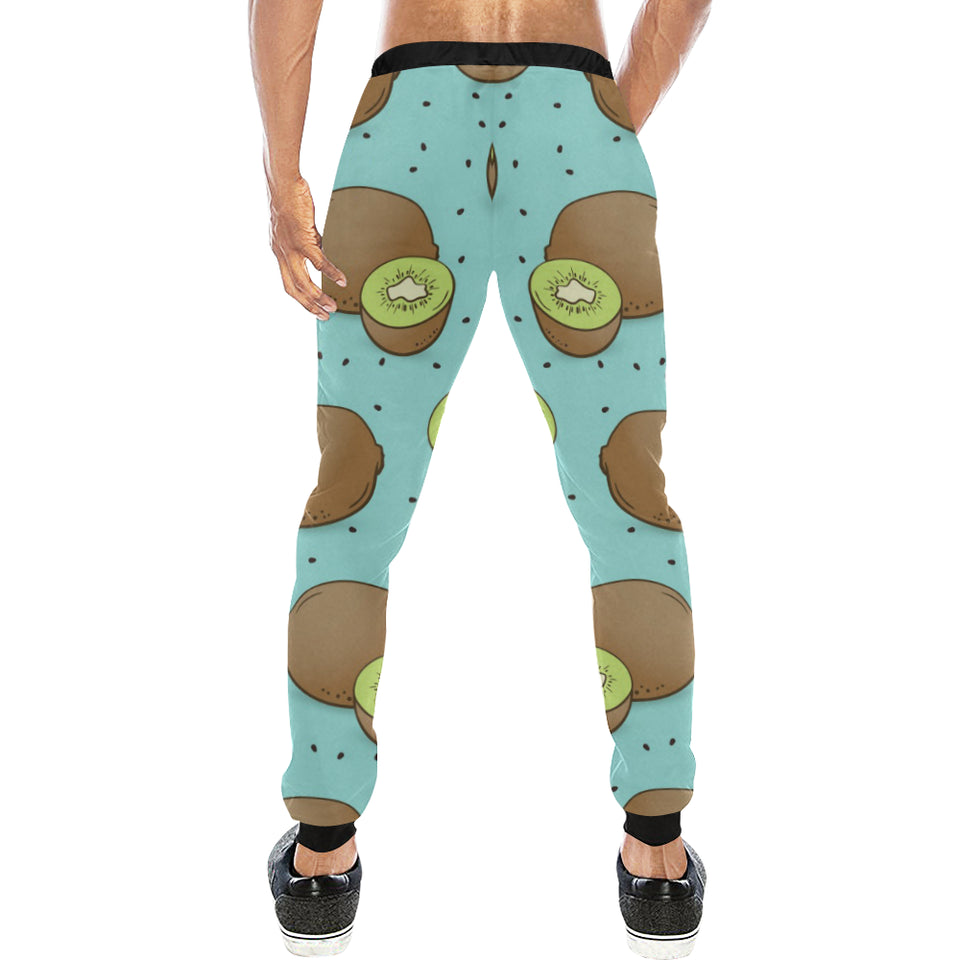 Kiwi blue background Unisex Casual Sweatpants