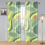 Avocado pattern Gauze Curtain