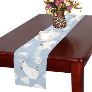 Cute polar bears Christmas decoration pattern Table Runner