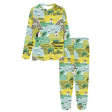 Hand drawn windmill pattern Women's All Over Print Pajama Set