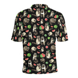 Raccoon watermelon pattern Men's All Over Print Polo Shirt