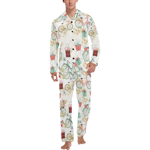 Bicycle Pattern Print Design 05 Men's Long Pajama Set