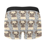 Happy pug pattern Men's All Over Print Boxer Briefs Men's Underwear