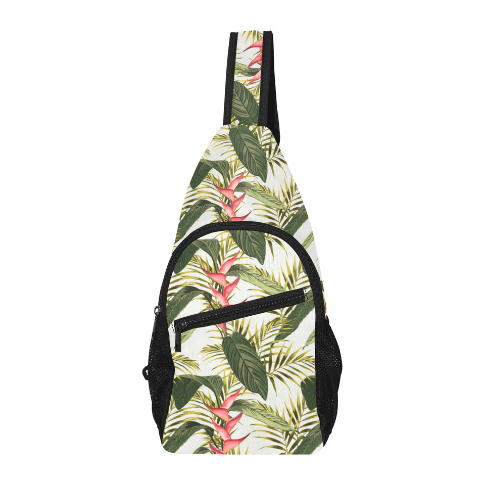 heliconia pattern All Over Print Chest Bag