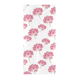 Pink lotus waterlily pattern Beach Towel