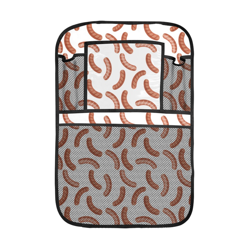 Sausage Pattern Print Design 04 Car Seat Back Organizer
