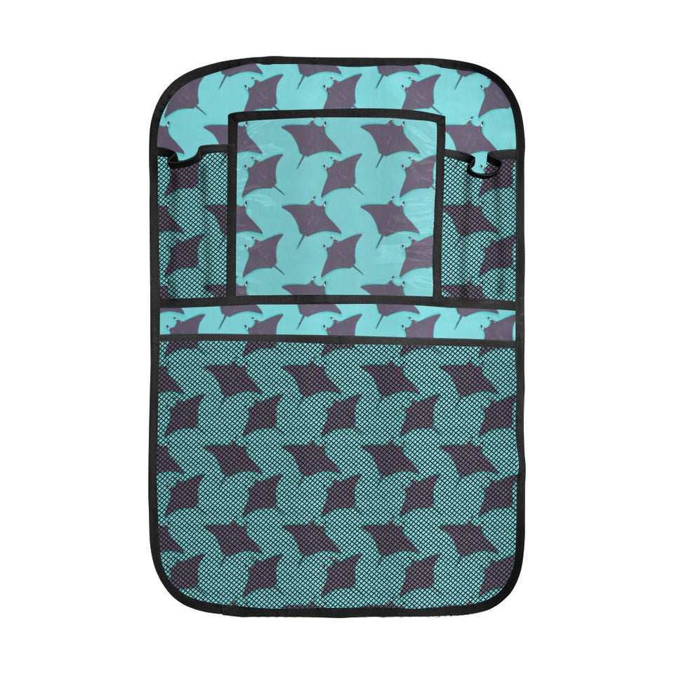 Stingray Pattern Print Design 02 Car Seat Back Organizer
